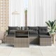 Sonata H Градински Софа Комплект с възглавница 6 pcs Сив