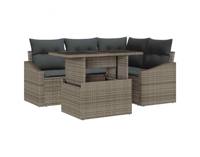 Sonata H Градински Софа Комплект 5 pcs Сив 100 x 55 x 73 см
