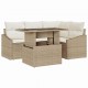 Sonata H Градински Софа Комплект 5 pcs бежово и кремаво 100 x 55 x 73 см