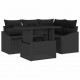 Sonata H Градински Софа Комплект 5 pcs Черно 100 x 55 x 73 см
