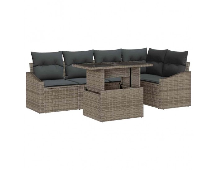 Sonata H Градински Софа Комплект 6 pcs Сив 100 x 55 x 73 см