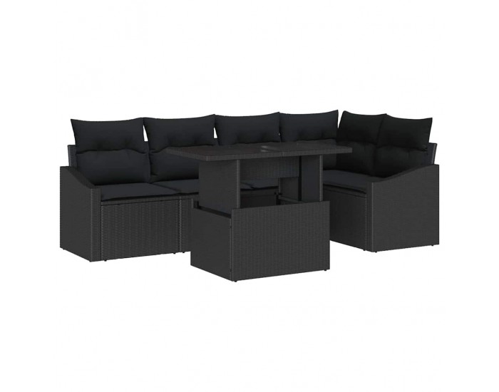 Sonata H Градински Софа Комплект 6 pcs Черно 100 x 55 x 73 см