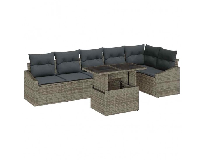 Sonata H Градински Софа Комплект 7 pcs Сив 100 x 55 x 73 см
