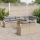 Sonata Set de canapele pentru grădină 9 buc. Beige și gri deschis
