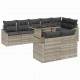 Sonata H Градински Софа Комплект 9 pcs Светлосиво 100 x 55 x 73 см
