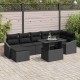 Sonata H Градински Софа Комплект с възглавница 8 pcs Черно