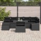 Sonata H Градински Софа Комплект с възглавница 8 pcs Черно