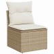 Sonata H Градински Софа Комплект с възглавница 9 pcs бежово и кремаво
