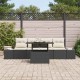 Sonata H Градински Софа Комплект 5 pcs Черно и кремаво 100 x 55 x 73 см