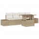 Sonata H Градински Софа Комплект 5 pcs бежово и кремаво 100 x 55 x 73 см