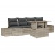 Sonata H Градински Софа Комплект 5 pcs Светлосиво 100 x 55 x 73 см