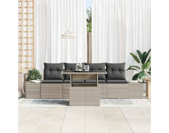 Sonata H Градински Софа Комплект 5 pcs Светлосиво 100 x 55 x 73 см