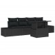 Sonata H Градински Софа Комплект 5 pcs Черно 100 x 55 x 73 см