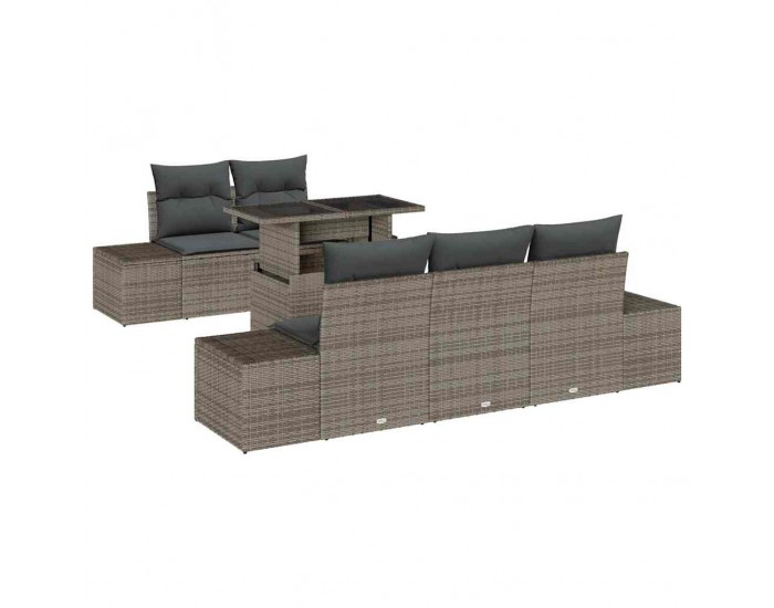 Sonata H Градински Софа Комплект 6 pcs Сив 100 x 55 x 73 см