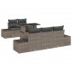 Sonata H Градински Софа Комплект 6 pcs Сив 100 x 55 x 73 см