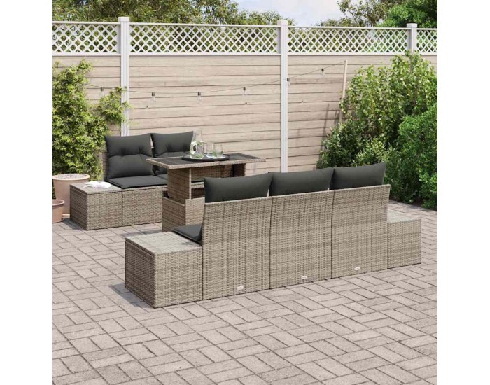 Sonata H Градински Софа Комплект 6 pcs Сив 100 x 55 x 73 см