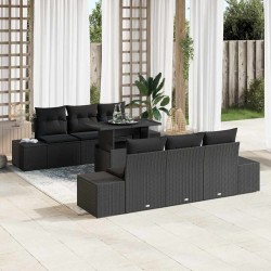 Sonata H Градински Софа Комплект 7 pcs Черно 100 х 55 х 73 см - Canapele și bănci de grădină