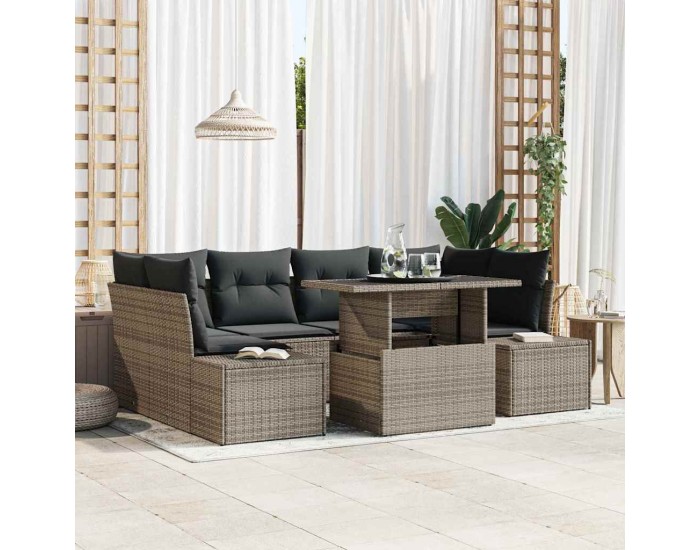 Sonata H Градински Софа Комплект 7 pcs Сив 100 x 55 x 73 см