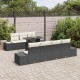Sonata H Градински Софа Комплект 8 pcs Черно и кремаво 100 х 55 х 73 см
