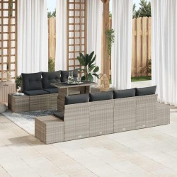 Sonata H Градински Софа Комплект 8 pcs Светлосиво 100 х 55 х 73 см - Canapele și bănci de grădină