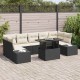 Sonata H Градински Софа Комплект 8 pcs Черно и кремаво 100 x 55 x 73 см
