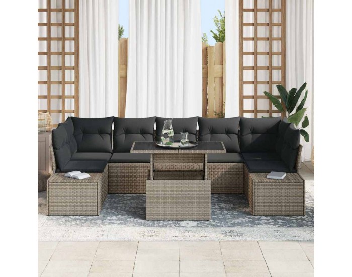 Sonata H Градински Софа Комплект 8 pcs Сив 100 x 55 x 73 см