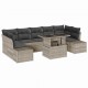 Sonata H Градински Софа Комплект 8 pcs Светлосиво 100 x 55 x 73 см