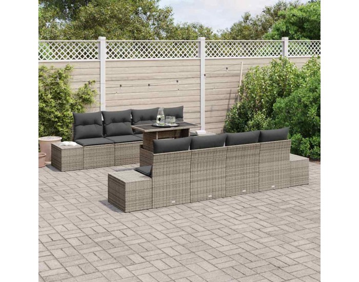 Sonata H Градински Софа Комплект 7 pcs Сив 100 x 55 x 73 см