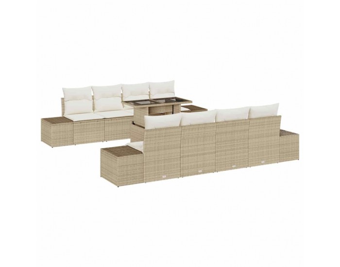 Sonata H Градински Софа Комплект 7 pcs бежово и кремаво 100 x 55 x 73 см