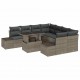 Sonata H Градински Софа Комплект 9 pcs Сив 100 x 55 x 73 см