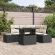 Sonata H Градински Софа Комплект 5 pcs Черно и кремаво 100 x 55 x 73 см