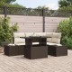 Sonata H Градински Софа Комплект 5 pcs Кафяво и кремаво 100 x 55 x 73 см