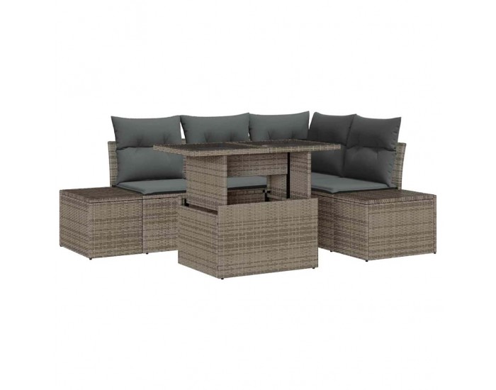 Sonata H Градински Софа Комплект 5 pcs Сив 100 x 55 x 73 см