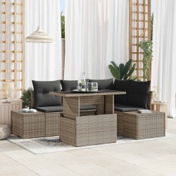 Sonata H Градински Софа Комплект 5 pcs Сив 100 x 55 x 73 см - Canapele și bănci de grădină