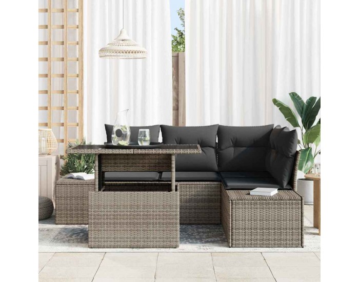 Sonata H Градински Софа Комплект 5 pcs Сив 100 x 55 x 73 см