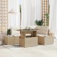 Sonata H Градински Софа Комплект 5 pcs бежово и кремаво 100 x 55 x 73 см
