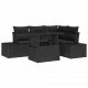 Sonata H Градински Софа Комплект 5 pcs Черно 100 x 55 x 73 см