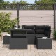 Sonata H Градински Софа Комплект 5 pcs Черно 100 x 55 x 73 см