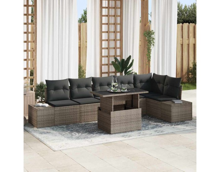 Sonata H Градински Софа Комплект 7 pcs Сив 100 x 55 x 73 см