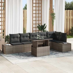 Sonata H Градински Софа Комплект 7 pcs Сив 100 x 55 x 73 см - Canapele și bănci de grădină