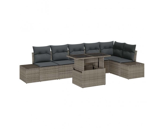 Sonata H Градински Софа Комплект 7 pcs Сив 100 x 55 x 73 см