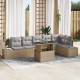Sonata Set de canapele pentru grădină 7 buc. Beige și gri deschis