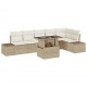 Sonata H Градински Софа Комплект 7 pcs бежово и кремаво 100 x 55 x 73 см