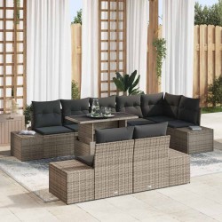 Sonata H Градински Софа Комплект 9 pcs Сив 100 x 55 x 73 см - Canapele și bănci de grădină
