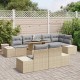 Sonata Set de canapele pentru grădină 9 buc. Beige și gri deschis