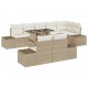 Sonata H Градински Софа Комплект 9 pcs бежово и кремаво 100 x 55 x 73 см
