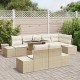 Sonata H Градински Софа Комплект 9 pcs бежово и кремаво 100 x 55 x 73 см