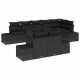 Sonata H Градински Софа Комплект 9 pcs Черно 100 x 55 x 73 см