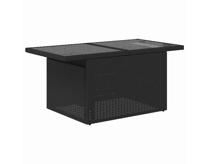 Sonata Set de canapele pentru grădină 9 buc. Negru poliratan