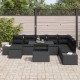 Sonata H Градински Софа Комплект с възглавница 9 pcs Черно